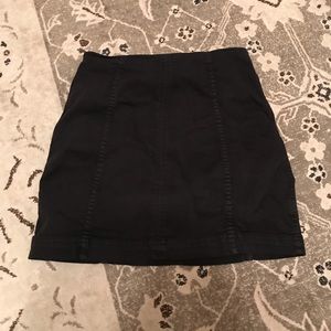 Black Denim Skirt
